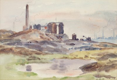 Hornos (acuarela con carboncillo sobre papel) de Edwin Butler Bayliss