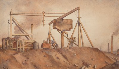 In the Gin Pit (acuarela sobre papel) de Edwin Butler Bayliss