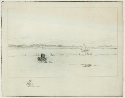 En el estuario (grabado) de Edwin Butler Bayliss