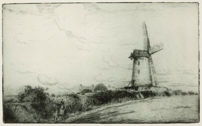 El molino de viento (grabado) de Edwin Butler Bayliss