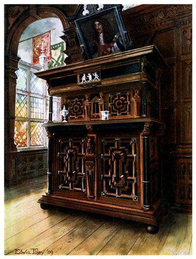 Un gabinete de roble y nogal, 1910 de Edwin Foley