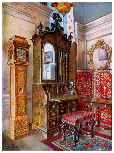 Un grupo de muebles de principios del siglo XVIII, 1910 de Edwin Foley