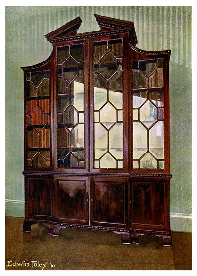 Librería Tallada Chippendale, 1911-1912 de Edwin Foley