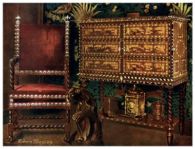 Grupo de muebles continentales de finales del siglo XVI, 1910 de Edwin Foley