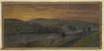 Huida del Ejército de Virginia, al mando del General Lee, por el río Potomac cerca de Williamsport. de Edwin Forbes