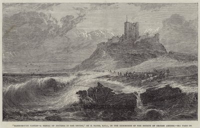 Castillo de Bamborough, una señal de socorro en el horizonte de Edwin Hayes