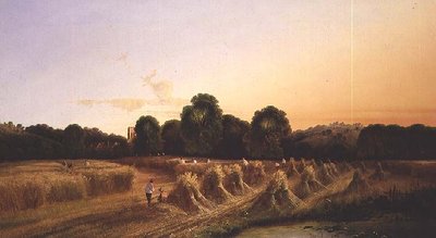 Cosecha al atardecer de Edwin Henry Boddington