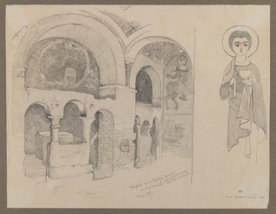 Monasterio cristiano temprano (copto) en Esna, 1 de marzo de 1887 de Edwin Howland Blashfield