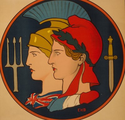 Emblema de Francia y Gran Bretaña, 1917 de Edwin Howland Blashfield