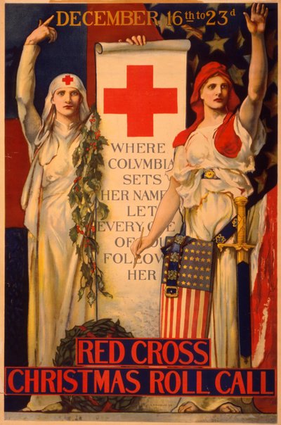 Campaña de recaudación de fondos de Navidad de la Cruz Roja, pub. 1918 de Edwin Howland Blashfield