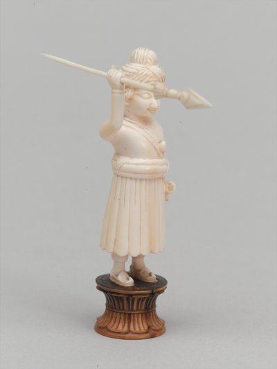 Peón negro, pieza de ajedrez, India, circa 1820 de Edwin John Alexander