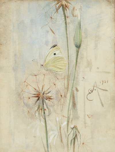 Mariposa y Cardo de Edwin John Alexander
