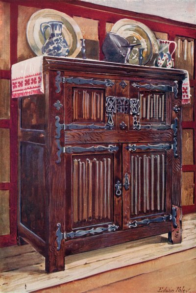 Aparador doble de roble de Edwin John Foley