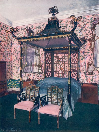 La Sala China de Chippendale en Badminton House de Edwin John Foley