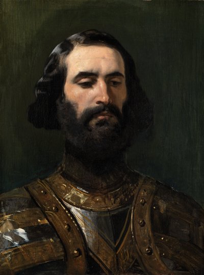 Un caballero: un estudio (Óleo sobre lienzo) de Edwin Landseer