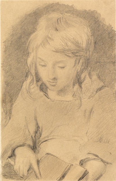 Una niña cardando lana de Edwin Landseer
