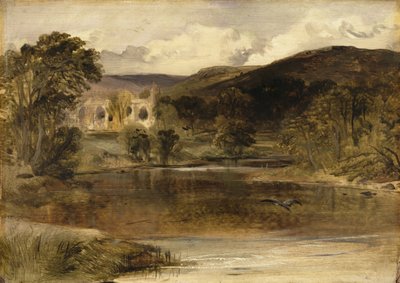 Abadía de Bolton, Yorkshire (óleo sobre tabla) de Edwin Landseer