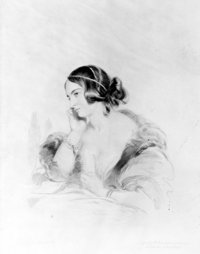 Caroline Norton, grabado por Frederick Christian Lewis, 1838 de Edwin Landseer