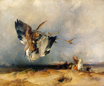 Hawking in the Olden Time, c.1831 (óleo sobre lienzo) de Edwin Landseer