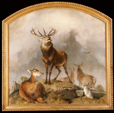 Escena en Braemar - Ciervos de las tierras altas de Edwin Landseer