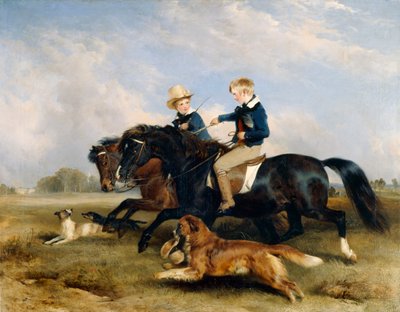 The Hon. E. S. Russell and His Brother (óleo sobre tabla) de Edwin Landseer