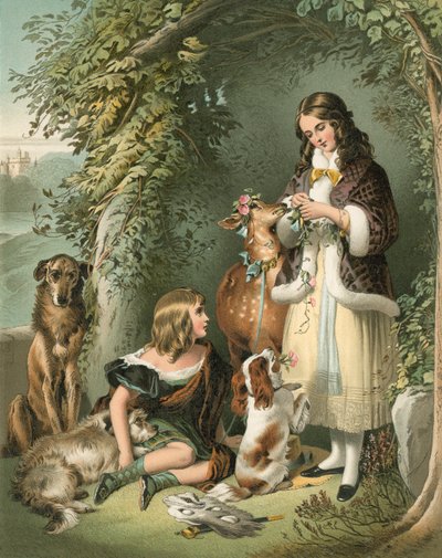 El Marqués de Stafford y la Dama Evelyn Gower (Los Niños Sutherland) de Edwin Landseer