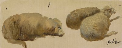 Tres ovejas en reposo de Edwin Landseer
