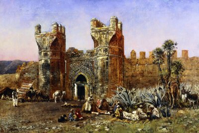 En la puerta de Shelah, pasado y presente, c.1878 de Edwin Lord Weeks