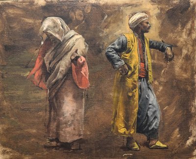 Estudio de dos figuras, ca. 1878 de Edwin Lord Weeks