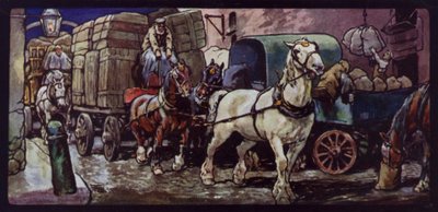 Caballos Clydesdale trabajando de Edwin Noble