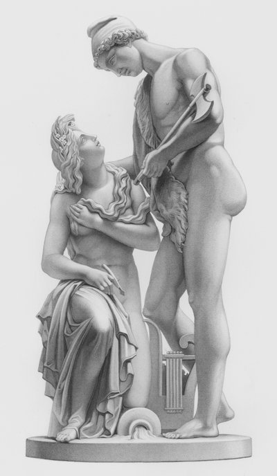 El Leñador, grabado por E Roffe del grupo de Schwanthaler, en posesión del Duque de Devonshire de Edwin Roffe