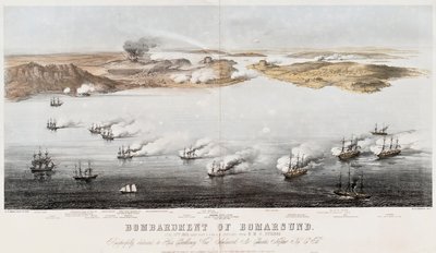 Bombardeo de Bomarsund, 1854 de Edwin Thomas Dolby