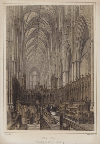 El coro, Abadía de Westminster, Londres de Edwin Thomas Dolby