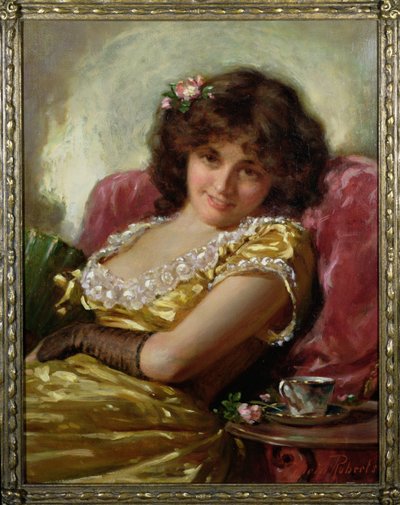 Retrato de una Mujer, c.1890 de Edwin Thomas Roberts