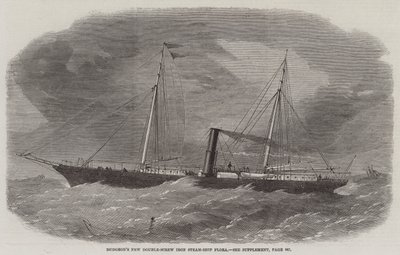 El nuevo barco de vapor de doble hélice de Dudgeon, Flora de Edwin Weedon