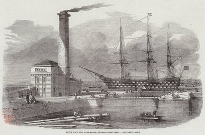 Muelle de entrada y casa de bombas, Keyham Steam-Yard de Edwin Weedon