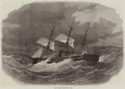 HMS Captain, recientemente perdido en el mar de Edwin Weedon