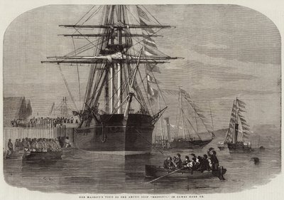 Visita de Su Majestad al barco ártico Resolute, en el puerto de Cowes de Edwin Weedon