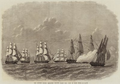 El escuadrón volador británico saliendo de False Bay, Cabo de Buena Esperanza de Edwin Weedon
