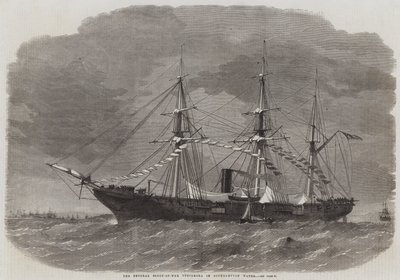 El Sloop-of-War Federal Tuscarora en Southampton Water de Edwin Weedon