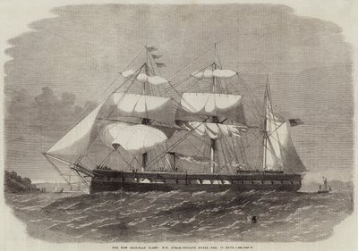La nueva flota acorazada, fragata de vapor HM Royal Oak, 32 cañones de Edwin Weedon