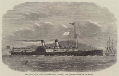 El buque de la Compañía de Vapores Saloon Alexandra, para el tráfico de pasajeros en el Támesis de Edwin Weedon