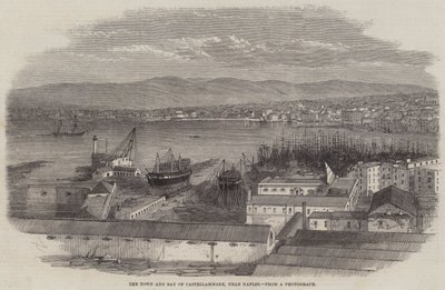 La ciudad y la bahía de Castellammare, cerca de Nápoles de Edwin Weedon