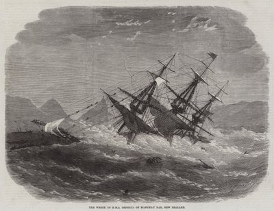 El Naufragio del HMS Orpheus en Manukau Bar, Nueva Zelanda de Edwin Weedon
