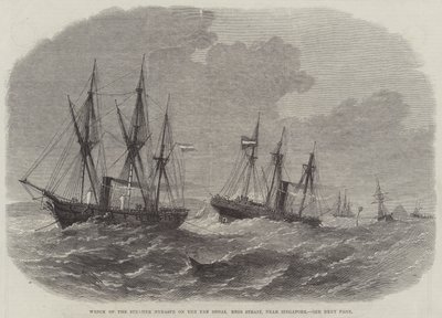 Naufragio del Vapor Hydaspe en el Banco Pan Shoal, Estrecho de Rhio, cerca de Singapur de Edwin Weedon