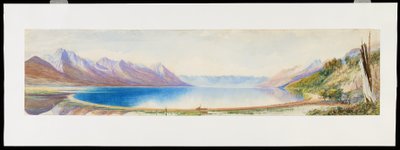 El tramo superior del lago Wakatipu, mirando al sur, Isla Sur, Nueva Zelanda de Edwyn Frederick Temple