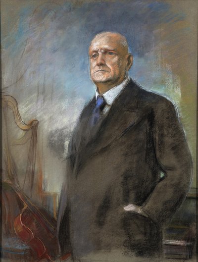 Jean (Johan) Sibelius (1865-1957) - Eero Jaernefelt (1863-1937). Pastel sobre cartón Dimensión : 87x51 cm Colección privada de Eero Järnefelt