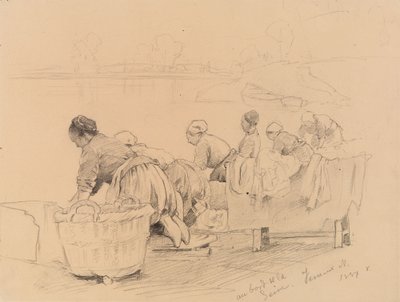 Lavanderas junto al río Sena de Eero Järnefelt