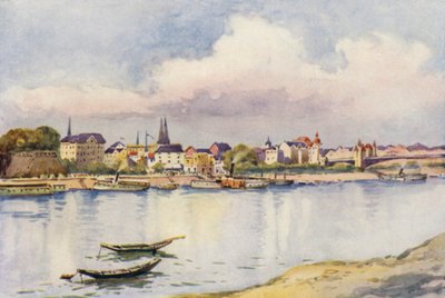 El Rin: Bonn (litografía en color) de Effie Jardine