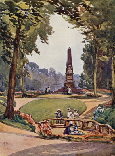 El Rin: Homburg, en el parque (litografía en color) de Effie Jardine